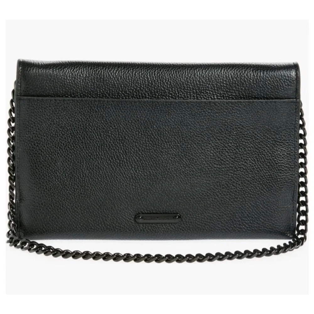 Rebecca Minkoff Lou Flap Pebbled Leather Clutch - Picture 3 of 5